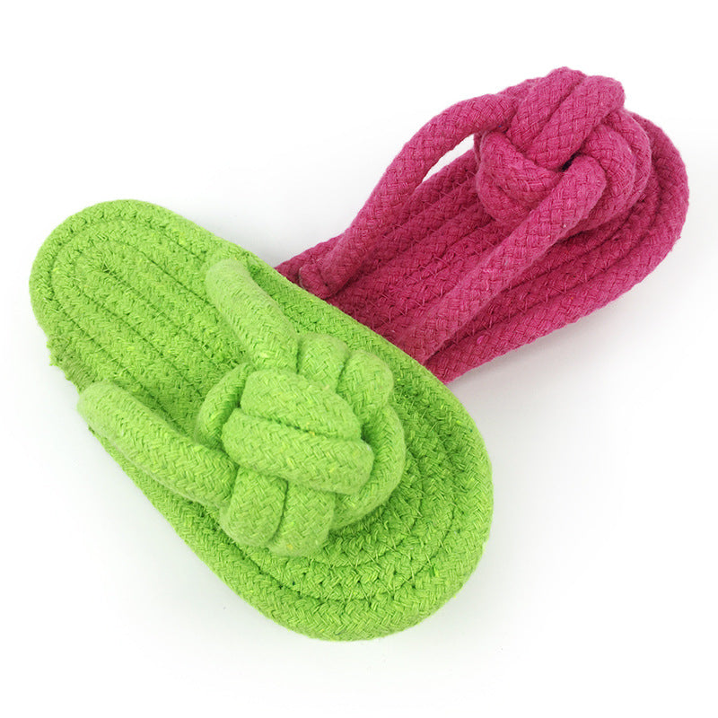 Durable Cotton Rope Slippers Dog Chew Toy